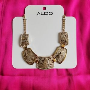 Chunky Gold Snake Patterened Necklace